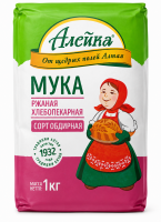 Мука "Алейка" ржаная хлебопекарная обдирная, 1кг