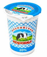 Сметанный продукт "Альпийская коровка" 20%, 400г