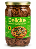 Филе анчоусов РЕЗАНОЕ в подсолнечном масле "Delicius" ст/б, 700/400гр, шт
