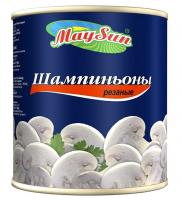 Грибы шампиньоны резанные 3100 мл, Maysun