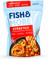 Креветка ваннамей очищ в соусе Итальянском, с/м, 0,4 кг, Fish&More, упак