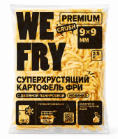 Картофель фри с панировкой размер 9х9 мм CRUSH PREMIUM WE FRY DS04, 2,5 кг, шт.