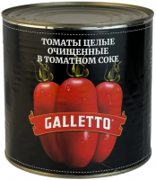 Томаты целые очищенные Pelati в с/с, ж/б, 2,5 кг, Galletto, Perano Enrico, Италия 