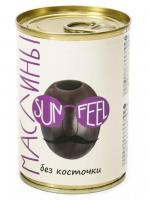 Маслины черные  б/к 300 мл,, Sunfeel,  шт.