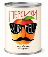 Персики половинки в сиропе 425 мл Sunfeel