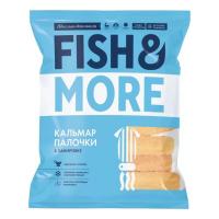 Кальмар палочки в панировке п/ф с/м обжар. 8-12 см/шт, Fish&More, упак 500 гр