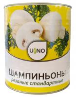 Грибы шампиньоны резанные 3100 мл, UmNO